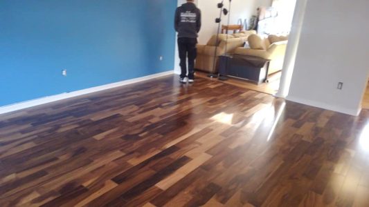newly installed flooring