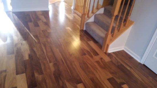 new laid hardwood flooring