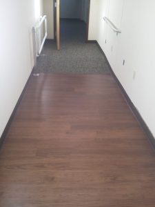 completed hallway flooring
