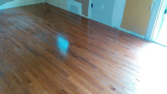 newly installed hardwood floor